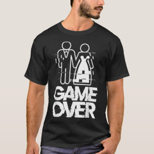 Camiseta Jogo Sobre O Casamento Engraçado Da Noiva Da Noite