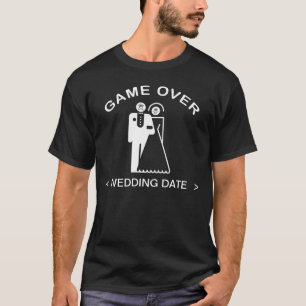 Camiseta Jogo sobre (o t-shirt da data do casamento)