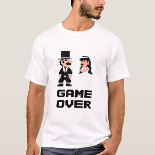 Camiseta Jogo sobre o t-shirt retro do jogo do casamento