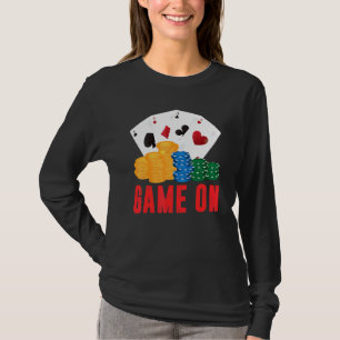 Camiseta Jogo Sobre O Vendedor De Poker Casino Dealer Mulhe