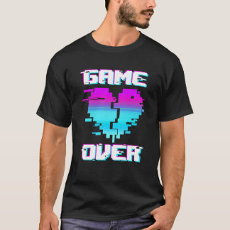Camiseta Jogo sobre Vaporwave Partiken Heart Video Game