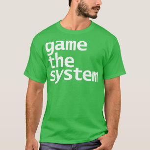 Camiseta Jogo Texto Branco Da Tipografia Do Sistema