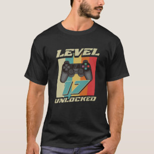 Camiseta Jogo Vintage 17º Aniversário Oferece Um Garoto D