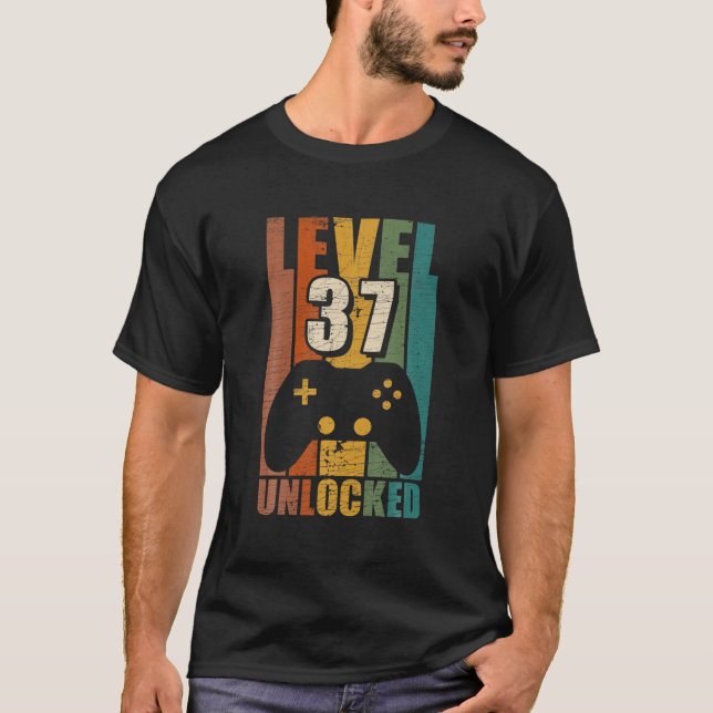 Camiseta Jogo Vintage 37º Aniversário Com 37 Anos (Frente)