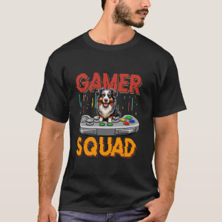Camiseta Jogo Vintage Game Squad Cute Australian Shephering