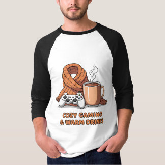 Camiseta Jogos Aconchegantes Bebidas Quentes Retro Gamer Ou