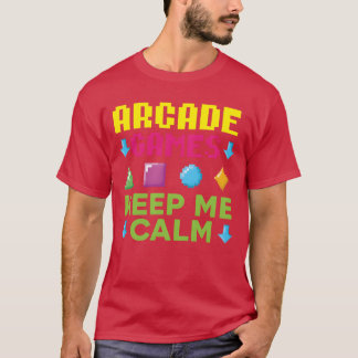 Camiseta Jogos Aracs Mantenham-me Calmo Jogador de Jogos