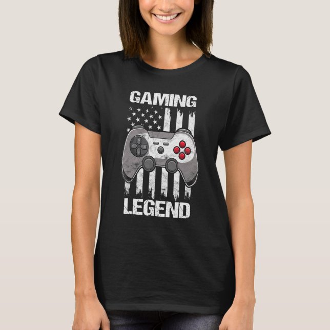 Camiseta Jogos com legenda Americana Gamer Vídeo Game USA F (Frente)