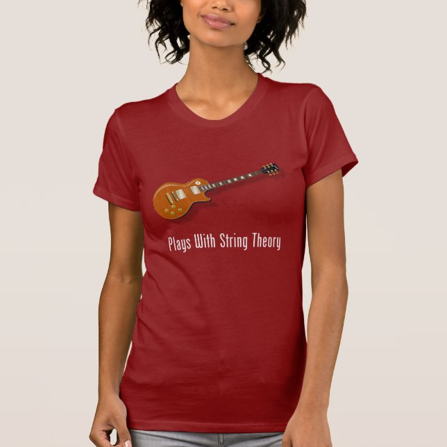 Camiseta Jogos com teoria da corda - guitarra (Frente)