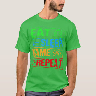 Camiseta Jogos Comer Dormir Jogo Repetir Presente Multijoga