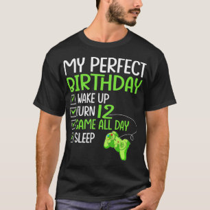 Camiseta Jogos De Aniversário Perfeitos Para 12 Gif De 12 A