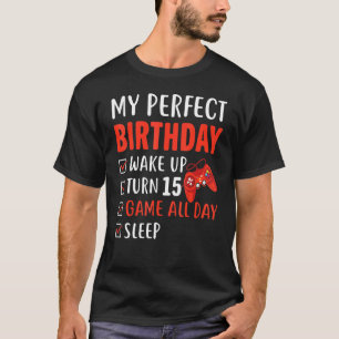 Camiseta Jogos De Aniversário Perfeitos Para 15 Bo De 15 An