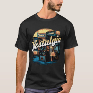 Camiseta Jogos de arcade antigos videogame nostalgia menino