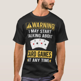 Camiseta Jogos de Cartas de Aviso Divertidos