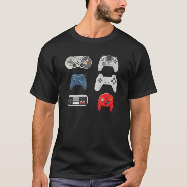 Camiseta Jogos de coleção de controladores de vídeo retrorr (Frente)