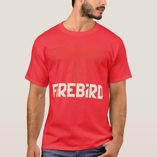 Camiseta Jogos de computador retrorreflectores - Firebird-P (Frente)