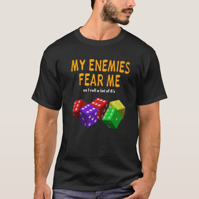Camiseta Jogos de conselho que carregam meus inimigos temem (Frente)