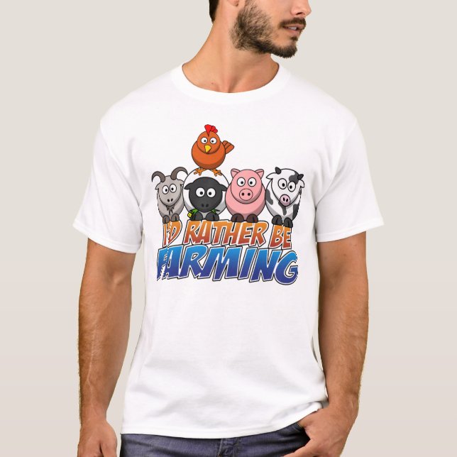 Camiseta Jogos de Fazenda online, eu Preferencialmente a ag (Frente)