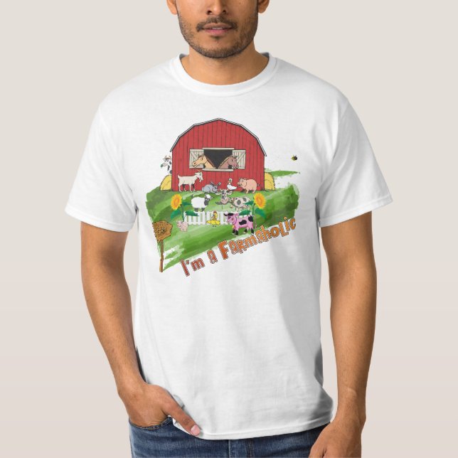 Camiseta Jogos de Fazenda online FarmAholic (Frente)
