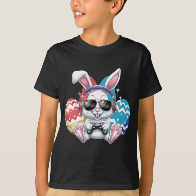 Camiseta Jogos de game Felz pascoa Bunny Rabbit (Frente)