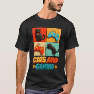 Camiseta Jogos De Gâmera De Gâmera De Gâneres Pretos