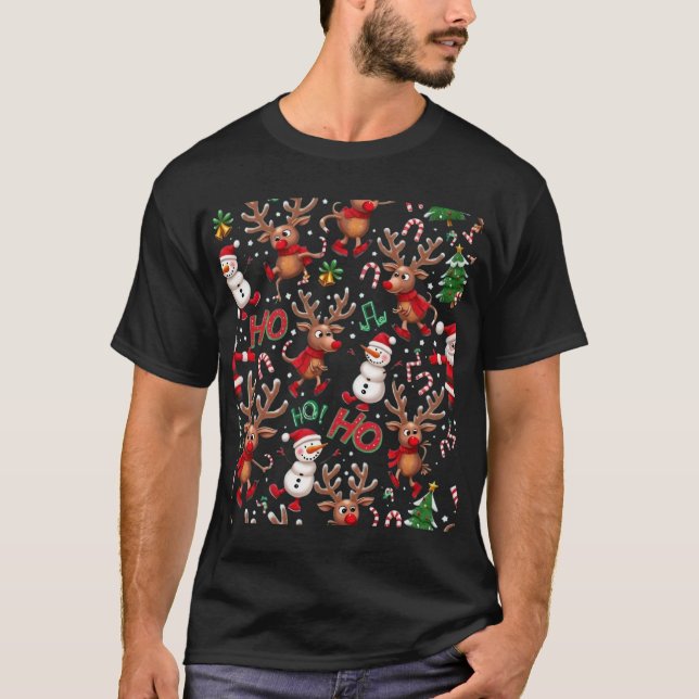 Camiseta Jogos de inverno para Reindeer (Frente)