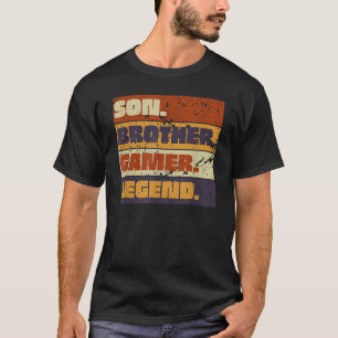 Camiseta Jogos de lente de jogador do Son Brother
