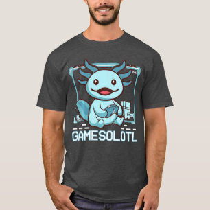 Camiseta Jogos de Menino Axolote Fun Divertido Video Gamer