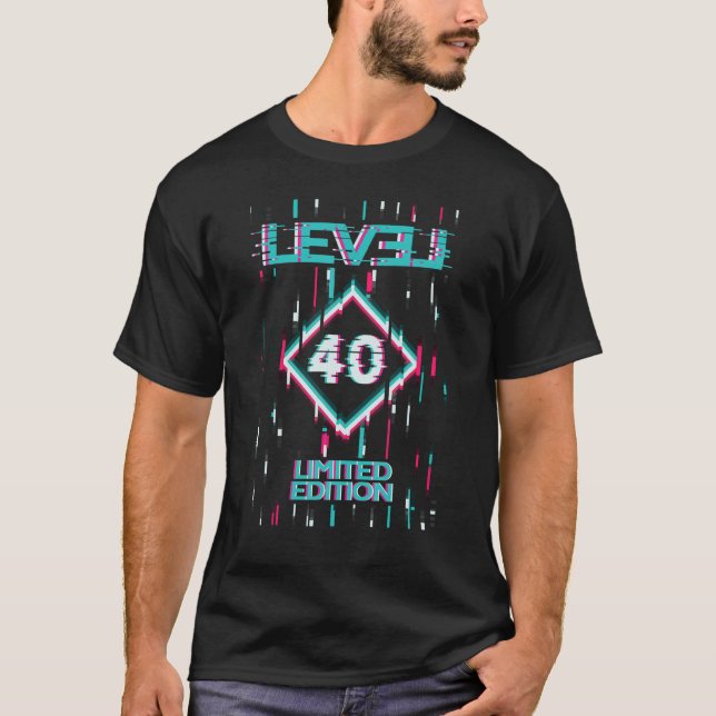 Camiseta Jogos de Nível de Aniversário 40 Anos Usados (Frente)
