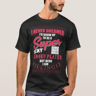Camiseta Jogos de Quebra-cabeça de Roupa do Jogador Sudoku