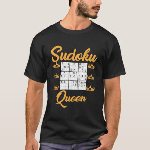 Camiseta Jogos De Quebra-cabeça Para Mulheres Sudoku Queen