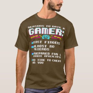 Camiseta jogos de razões engraçadas para datar um vídeo 