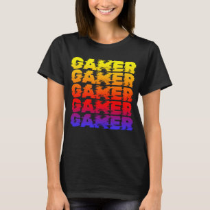 Camiseta Jogos de Tipografia Coloridos de Jogadores