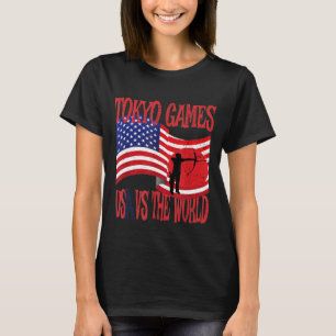 Camiseta Jogos De Tóquio Nos Eua Vs Com A Archery Do Mundo