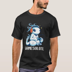 Camiseta Jogos de Vídeo Axolotl Gamesolotl