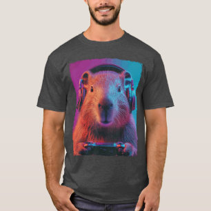 Camiseta Jogos de vídeo divertidos de Capivara menina