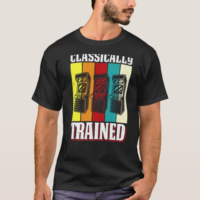 Camiseta Jogos de vídeo em cascata com retrato clássico dos (Frente)