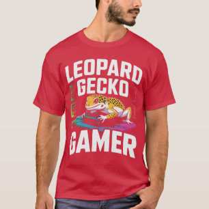 Camiseta Jogos de Vídeo Fofo Lagarto Réptil Geco Leopardo J