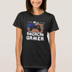 Camiseta Jogos De Vídeo Para Jogadores Americanos Em 4 De J