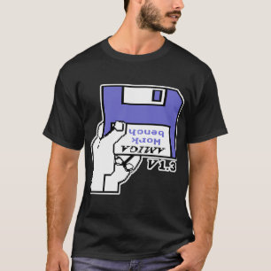Camiseta Jogos de Vídeo Retro Commodore Amiga Workbench Ins