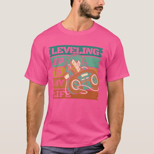 Camiseta Jogos de Vídeo Vida garota retrô (Frente)