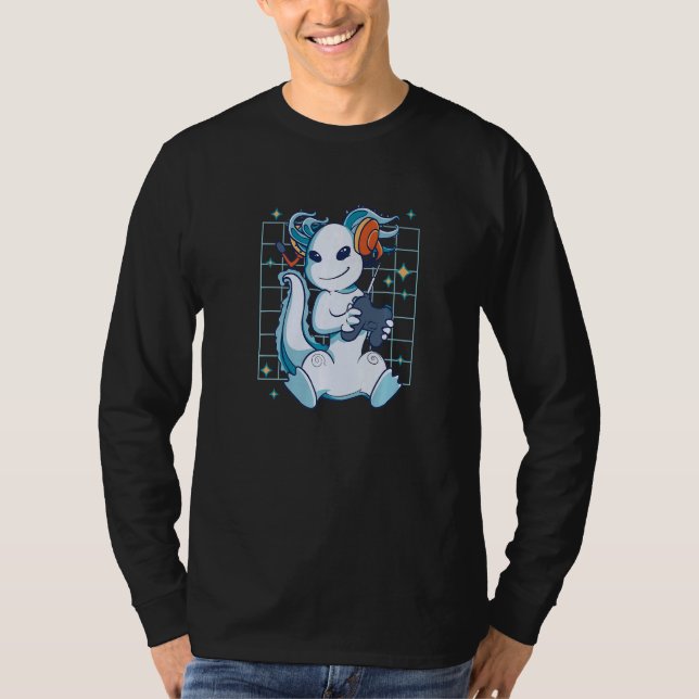 Camiseta Jogos de Videogames do Axolotl (Frente)
