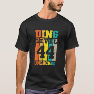 Camiseta Jogos Desbloqueados do Nível 44 da Ding de Anivers