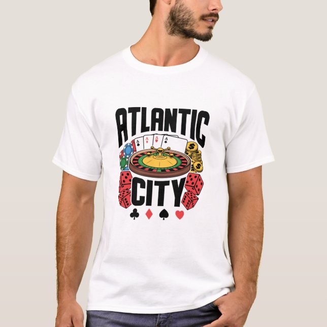 Camiseta Jogos do Casino de Atlantic City em Nova Jersey (Frente)