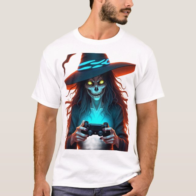 Camiseta Jogos do Halloween PlayStation - Spooky PS5 (Frente)