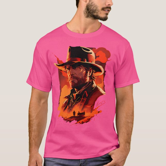 Camiseta Jogos do Morto Vermelho morto John Marston (Frente)