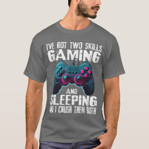 Camiseta Jogos E Sonolentos Ditos Engraçados De Gamer Menin