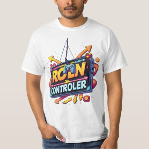 Camiseta Jogos em Negrito com Controlador de Jogador Retroa
