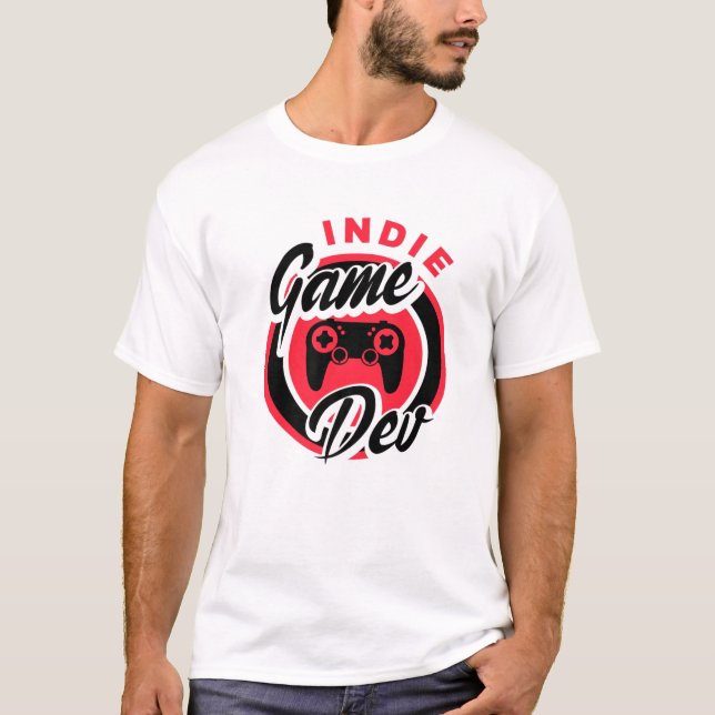 Camiseta Jogos Indie Dev Vídeo Jogador de Jogos Nerd Jogado (Frente)
