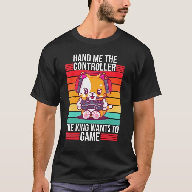 Camiseta Jogos Me Entreguem O Gam Do Console Do King Ps5 (Frente)